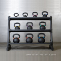 Gym Equipment Fitness Three-Layer Rubber Dumbbell Rack